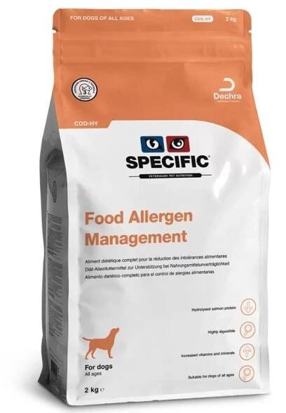 SPECIFIC Dog CDD-HY Food Allergen Management 2 kg hydrolyzované krmivo pro psy všech věkových kategorií s potravinovými alergiemi