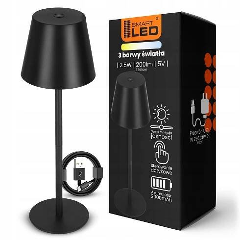 LED stolní lampička LED Dotyk Akumulátorový Stmívač 3 Barvy Zahrady