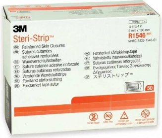 3M Steri-strip, zpevněné, 6 x 100 mm, 50 ks