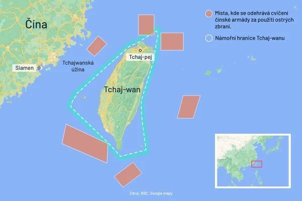 Mapa Tchaj-wan - Aktuálně.cz