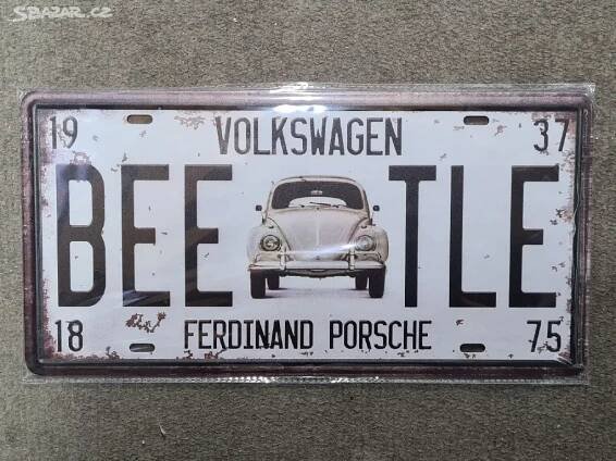 Kovová cedule 30x15cm SPZ-VOLK BEETLE
