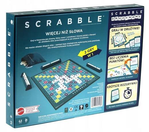 Gra planszowa Mattel Games Scrabble Klasyczne OUTLET