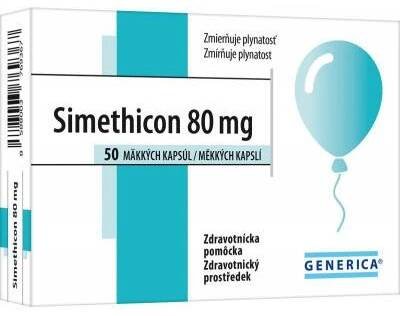 GENERICA Simethicon 80 mg 1x50 ks, výživový doplnok