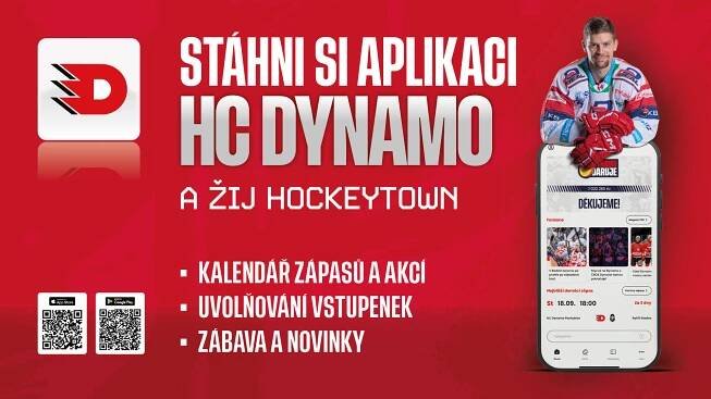 HC DYNAMO PARDUBICE – Stáhni si aplikaci HC Dynamo a žij Hockeytown!
