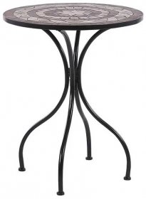 Beliani Kovový zahradní bistro stůl ø 60 cm černý CARIANTI
