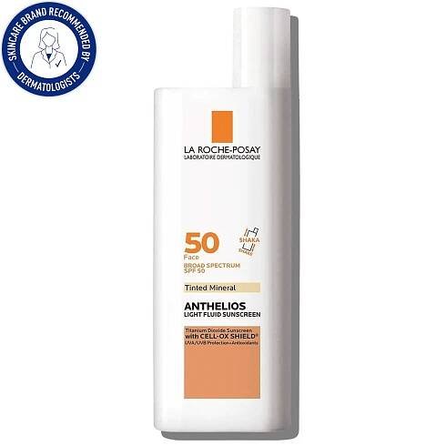 La Roche-Posay Anthelios Tinted Mineral Fluid Sunscreen for Face SPF 50, 1.7 fl oz HSA/FSA Eligible - Walmart.com