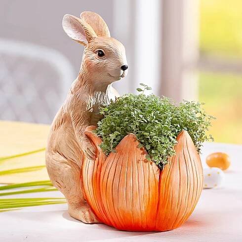 Květináč Tulipán s králíčkem
