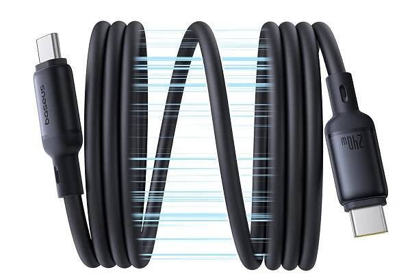 Baseus PicoGo magnetic datový kabel USB-C/USB-C 1m 240W černý