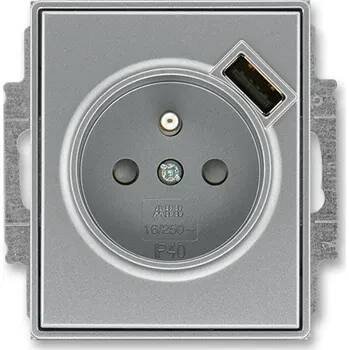 Elektrická zásuvka ABB Time 5569E-A02357 36 USB