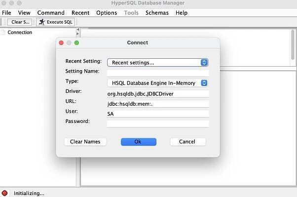 Learn how to setup hsqldb on Mac