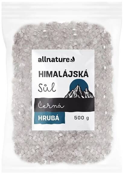Allnature Himalájská sůl černá hrubá kuchyňská sůl