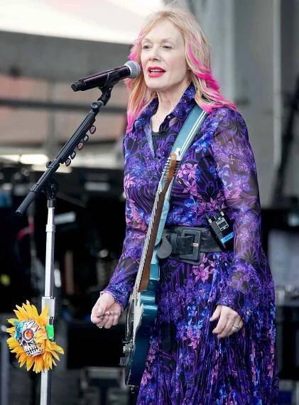 Nancy Wilson of Heart performs onstage at the 2024 New Orleans Jazz & Heritage Festival at Fair Grounds Race Course on April 28, 2024 in New Orleans, Louisiana