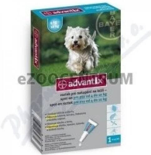 Advantix Spot-on pro psy 4-10 kg 2 x 1 ml