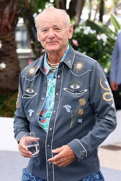 Bill Murray in a jean jacket.