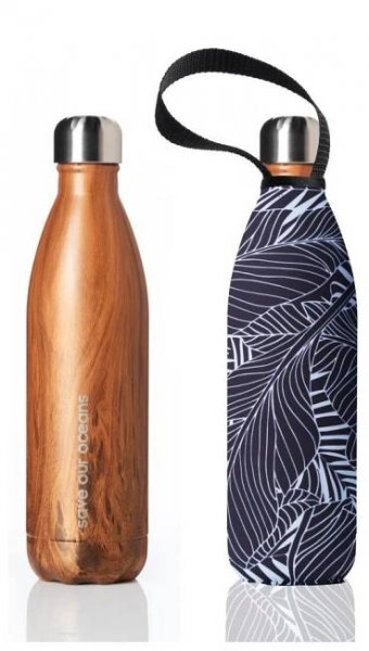 Cestovní termolahev s obalem BBYO Wood Leaf, 750 ml