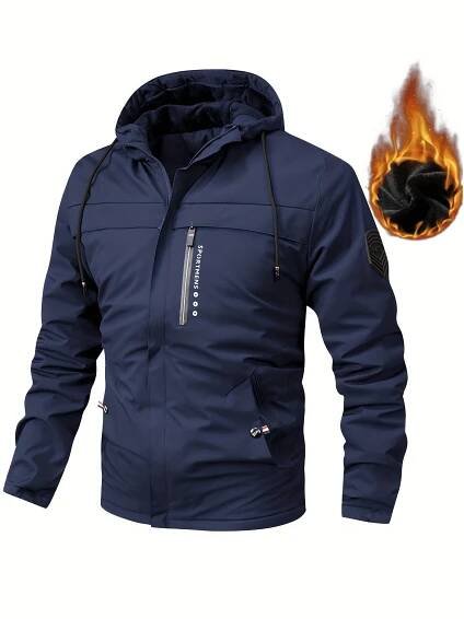 Pánský zimní kabát Pánská zimní bunda ND828 Barva: Modrá, Velikost: 5XL