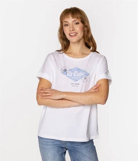 LEE COOPER dámské tričko LOGO BLUE vel. L