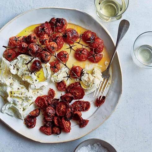 Buffalo Mozzarella with Neat and Messy Tomatoes