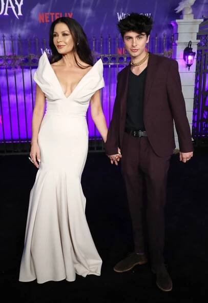 Catherine Zeta-Jones and Dylan Douglas All the Spooky Looks From the Wednesday Premiere
