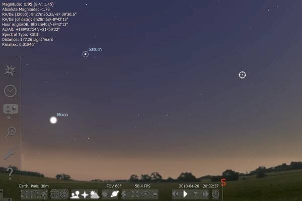 stellarium interface