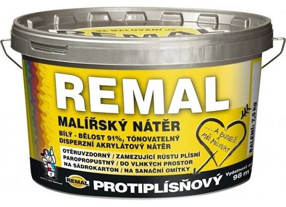 Barvy a laky Hostivař REMAL Barva malířská protiplísňový 15 kg