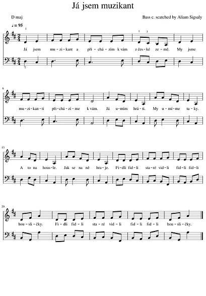 Já jsem muzikant Sheet music for Piano | Download free in PDF or MIDI ...
