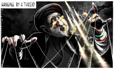 Ella Baron on US and British airstrikes on Iranian-backed militias – cartoon