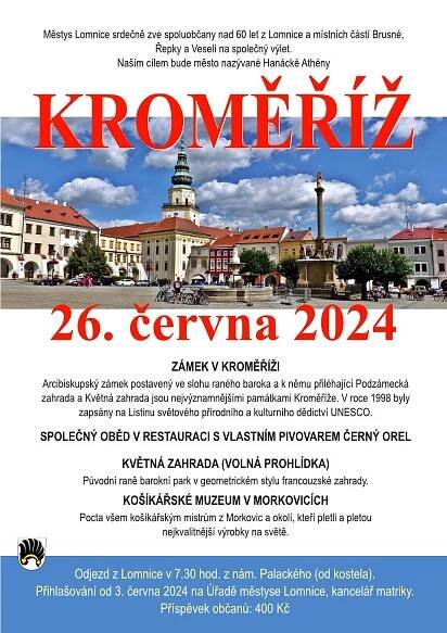 KROMĚŘÍŽ - výlet pro seniory: Lomnice