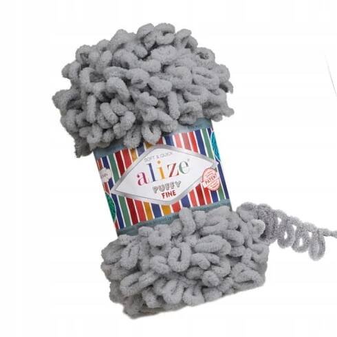 Alize Puffy Fine 343 Šedá (100gr/14,5mt)