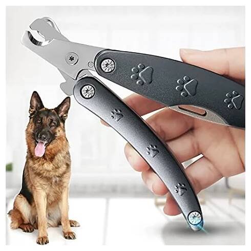 Pet Deluxe Dog Nail Trimmers for Sensitive Dog, Safe Dog Nail Clipper for Large Medium Small Dogs, Heavy Duty Dog Toenail Clippers, Professional Dog Nail Cutters for All Dogs with Thick Nail
