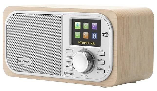 Internetový radiopřijímač GoGEN IR 237 BTDAB stříbrný/hnědý