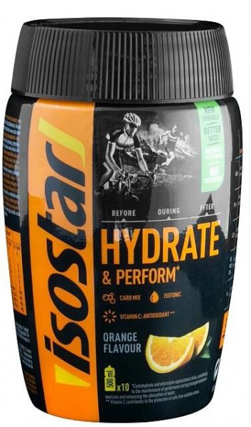 ISOSTAR prášek Hydrate and Perform, 400 g,pomeranč