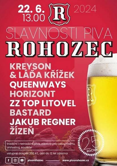 V sobotu zahrajeme na slavnosti piva Rohozec