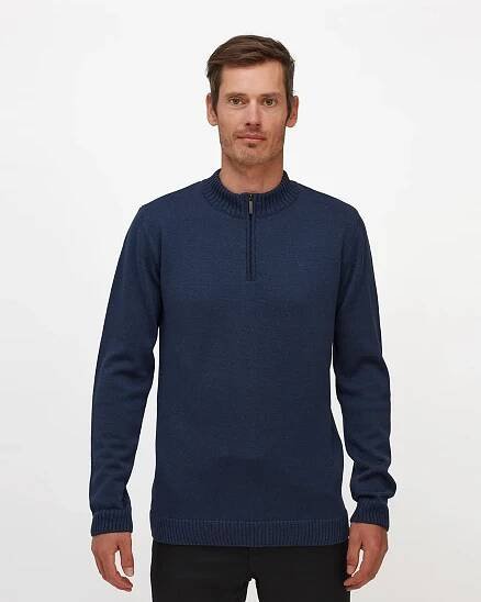 Pánský svetr na zip Merino Blend