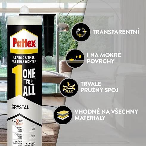 Pattex Montážní lepidlo One For All Crystal transparentní, 290 g