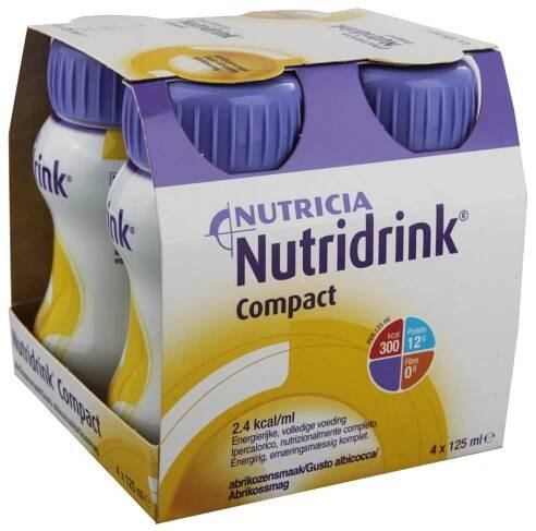 NUTRIDRINK Compact s příchutí meruňkovou 4 x 125ml