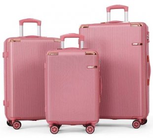 Sunbee Hardside Luggage Set 3 Piece Set Lightweight Suitcase with TSA Lock Spinner Wheels