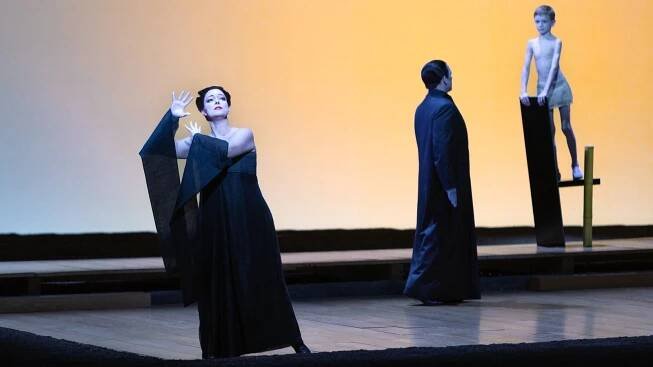 Eleonora Buratto (Cio-Cio-San), Christopher Maltman (Sharpless); Paris Opera, 2024