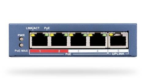 IP kamery - Rozbočovač Ethernetu PoE - 4 portový