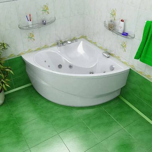 Rohová vana (112 fotografií): modely o rozměrech 100x100, 120x120 a 150x150, ocelová vana se skleněnými závěsy, jak si vybrat