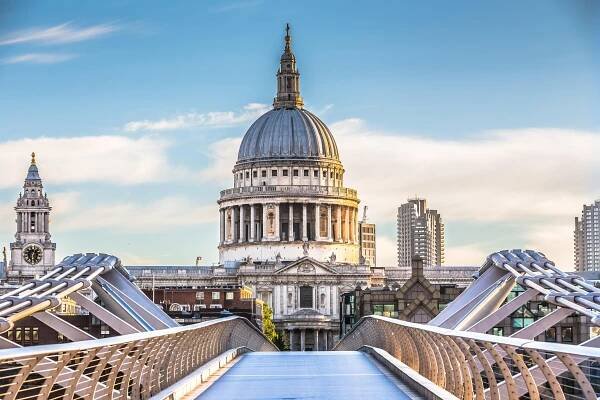 St. Paul's Cathedral as seen from the Millennium Bridge in London