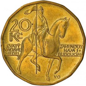 20 korun 1998, Česká republika - Rub