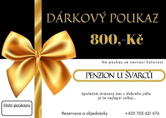 Dárkové poukazy - Penzion u Švarců