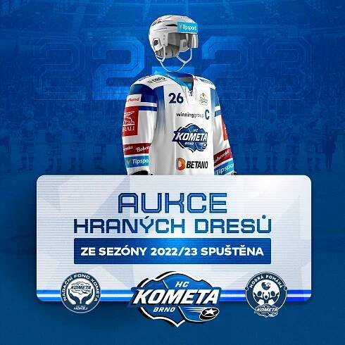 HC Kometa Brno » Spustili jsme aukci hraných dresů ze sezony 2022/2023!