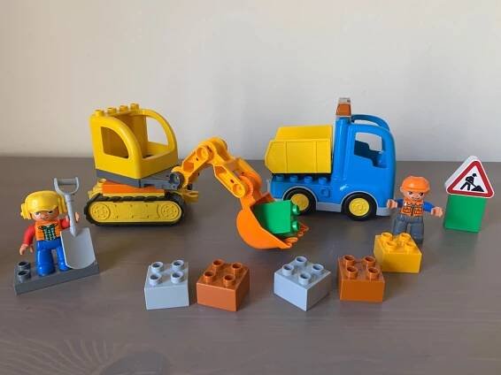 Lego Duplo Stavba 10812 - Pásový Bagr + Náklaďák / Tatra  - Hračky