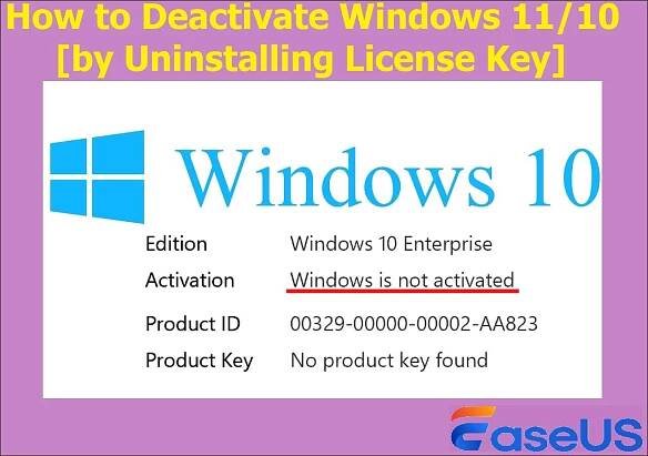 How to Deactivate Windows 11/10 by Uninstalling License key