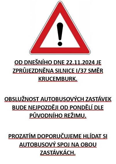 Otevření silnice I/37 do Krucemburku | Vojnův Městec