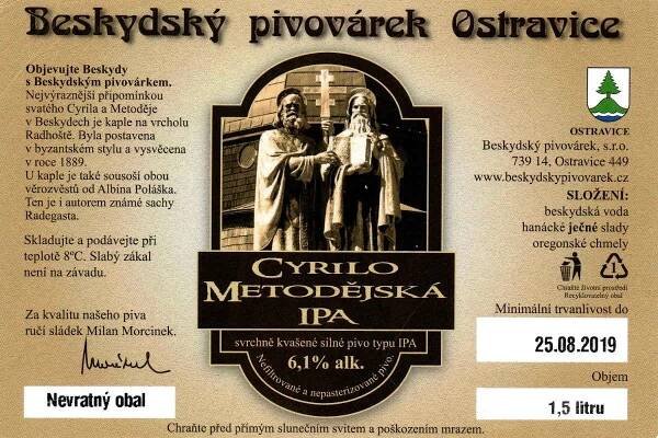 Beskydský pivovárek - Cyrilo Metodějská IPA (Beskydský pivovárek Ostravice, s. r. o.) - India pale ale („IPA“) - hodnocení