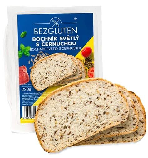 Bezgluten Chléb bílý s Černuchou 220 g od 69 Kč