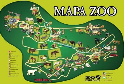 Mapa Zoo Brno